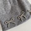 Bow Knitted Wool Hat Women's Autumn and Winter Fashion Warm Versatile Cold Hat