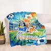Soccer Fun Bluey Personalized Name Blanket Cozy Customizable Blanket Soft Warm Cozy for Seaside Office Picnics Couch for All Occasions
