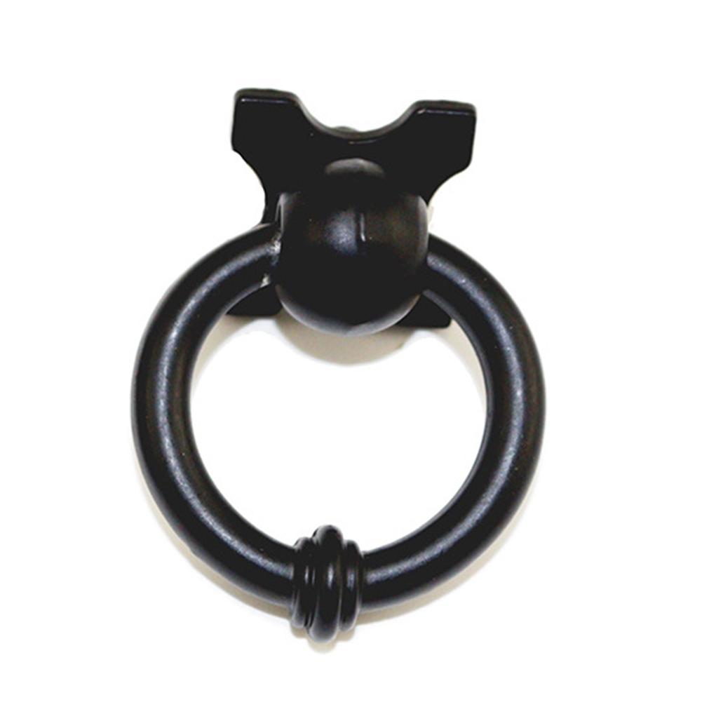 Alloy Furniture Handles Black/silver Single Hole Vintage