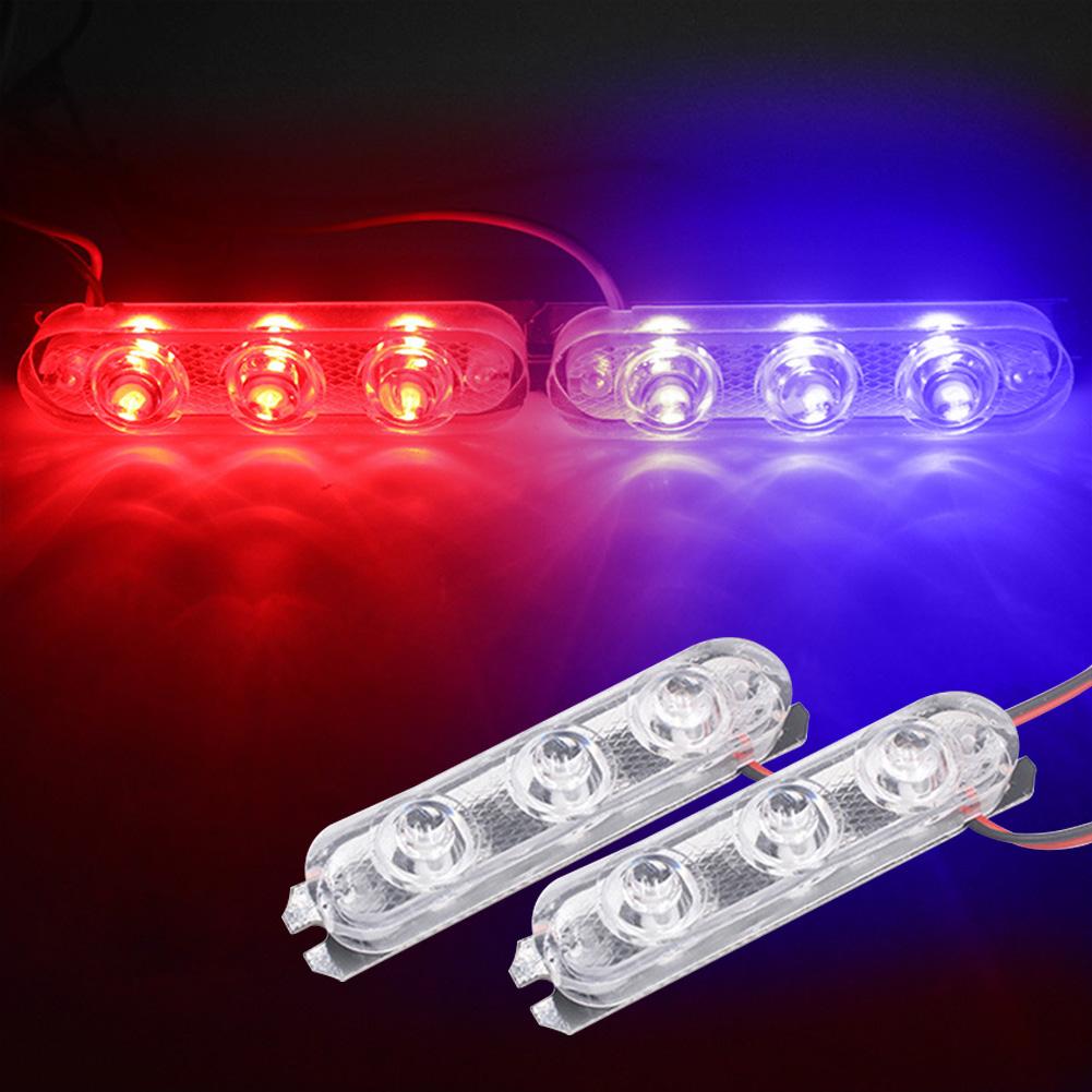 1 Pair Lights Led Strobe Lights Flasher 3 LED Auto Flash Stroboscopes Strobe Light Parking Signal Light Warning Bulbs 7