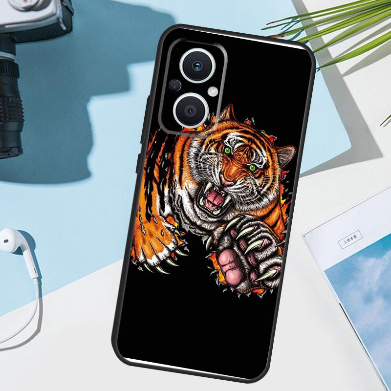 Fashion Animal Tiger Art Cover For OPPO Reno 14 Pro 10 11 12 13 14F 13F 12F 11F 7 8 Lite OPPO Find X9 X6 X5 X8 Pro Case