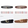 Womens Rusk Chic Thin Waist Leather Belt Elegant Denim Accessory For Students In Classic Black And Brown Colors