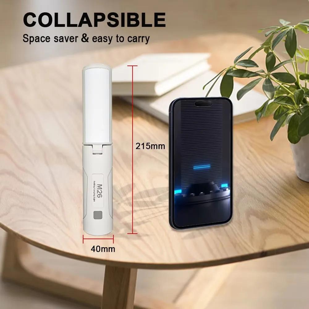 3500mAh Folding LED Camping Lamp USB Rechargeable Three Leaf Lighting Work Light Outdoor Emergency Hanging Tent Torch Flashlight