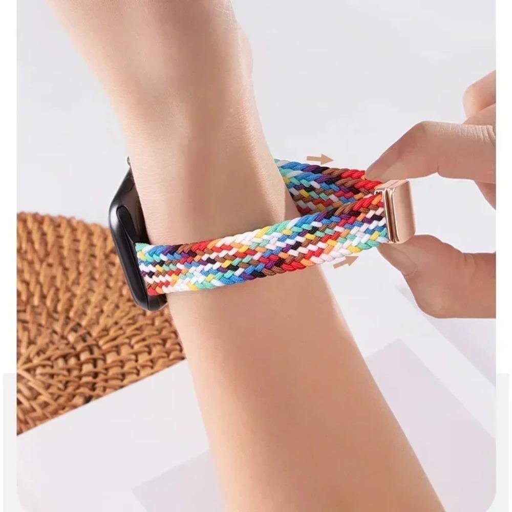 Cinturino intrecciato in nylon per Apple Watch Ultra 3 49mm 11 10 46mm 42mm Braccialetto con fibbia magnetica IWatch 9 8 7 41/45mm 6 5 4 SE 44/40mm