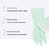 Miaojie Flexible Flocked Lining Waterproof Rubber Gloves, Small, 5 Pairs