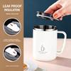 Double Wall Insulated Stainless Steel Coffee Mug, Leak-Proof Travel Cup with Handle for Adults and Students