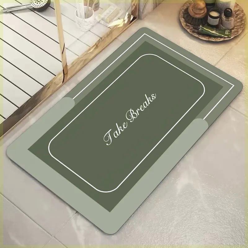 Bathroom Slip-resistant Mat Modern Minimalist Washroom Door Area Entry Foot Mat Diatom Mud Mat Durable Durable Useful