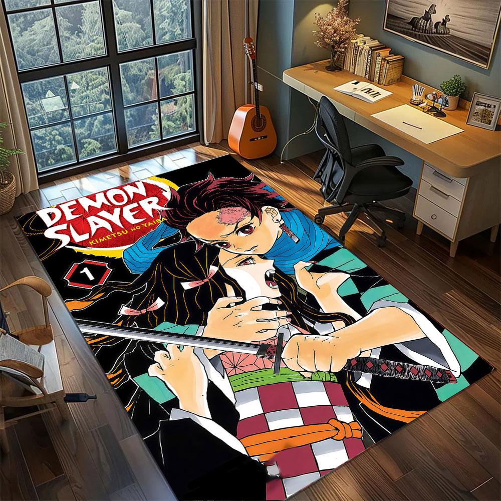 

Zenitsu Agatsuma Demon Slayer Carpet for Living Room Bedroom Home Decor Cool Movie Mat Play Floor Mat 60x90cm