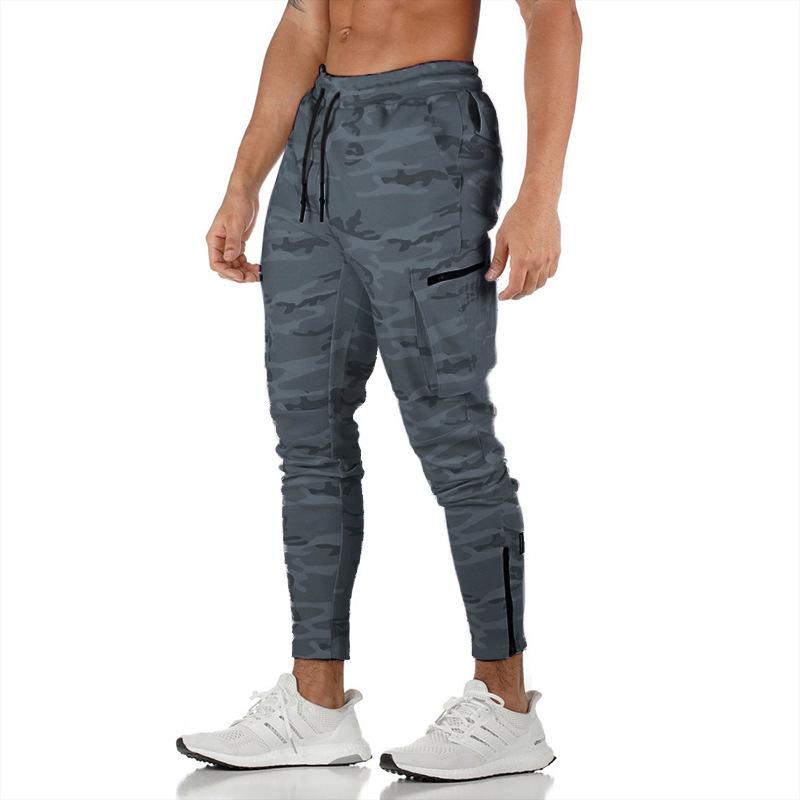 

Men s Casual Straight-Leg Multi-Pocket Zipper Pants for Autumn and Spring XL