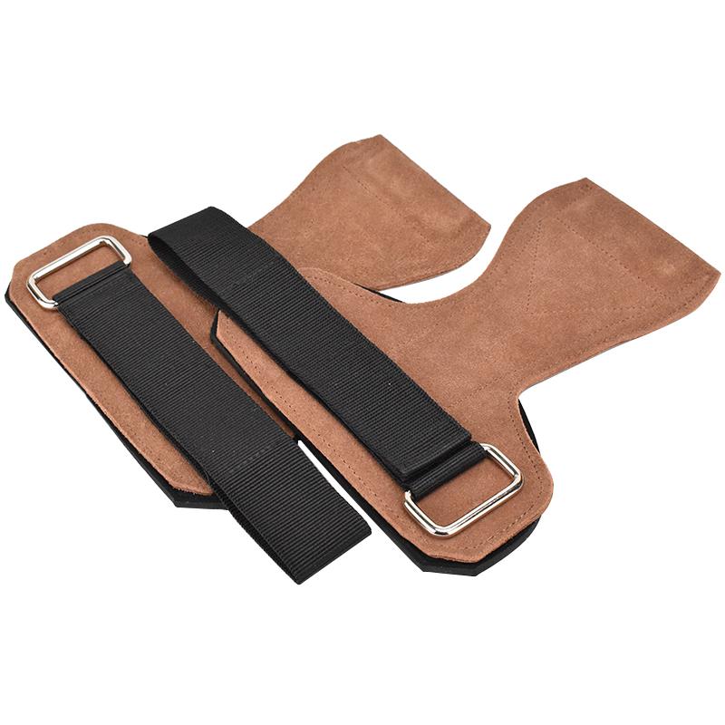 POWER DEAGON Sports Compression Gym Training Safety Fitness Weight Lifting Wrist Support Straps Cowhide Palm protection коричневый