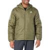 adidas Essentials Giacca con Cappuccio Imbottita Stampa Logo Giacca con Zip Uomo Giacca Oliva HZ5725