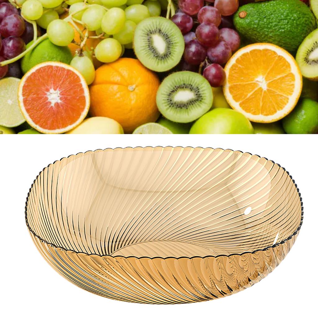 Fruit Bowl Luxury Exquisite Spacious Capacity Easy To Clean Centerpiece Bowl for Snacks Candies Amber