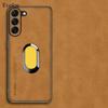 For Samsung M35 M15 M55 Sheepskin Leather Magnetic Ring Holder Case For Galaxy M34 M14 M53 M52M13 Soft TPU Lens Protection Cover