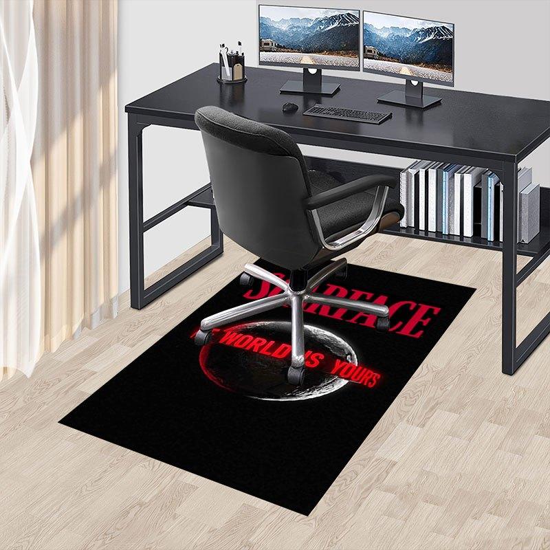 1pc Scarface Office Carpet Chair Mats Soft, Comfortable, All Season,Perfect for Home, Bedroom, or Office Decor, Perfect Gift for