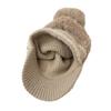 Korean Version of Autumn and Winter Hat for Women's Knitted Hat Cute Versatile Wool Ball Cap Thickened Cold Proof and Warm Duck Tongue Wool Cap