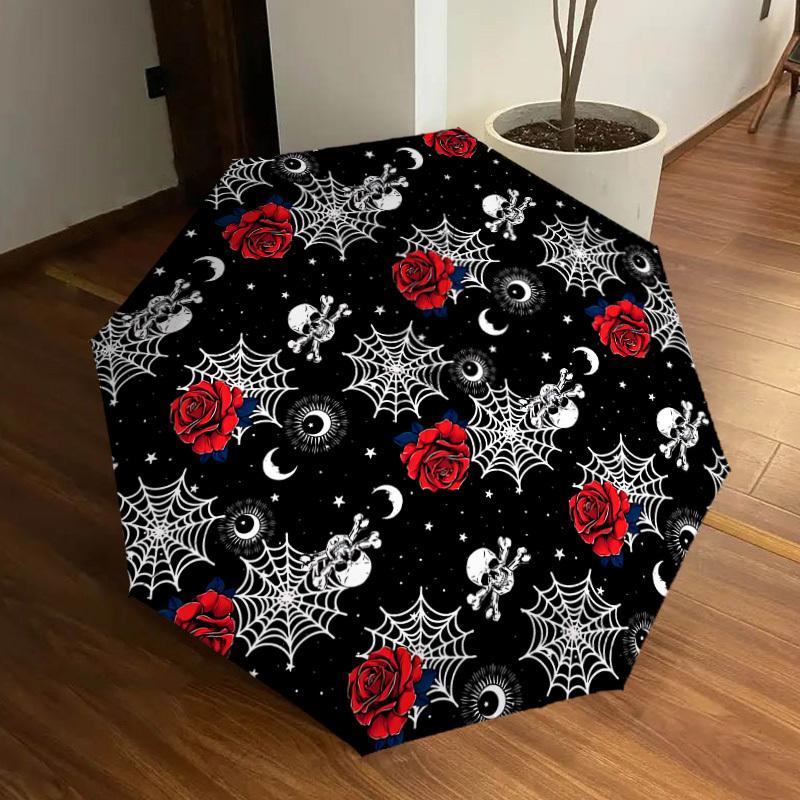 

1pc Spider Web Roses Automatic Open/Close Umbrella, Formal Events - Ideal Gift for Family or Friends, Outdoor Accessory yy251211183