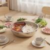 Divided Pot with Ladles Stainless Steel TwoFlavor Cookware for Families,
