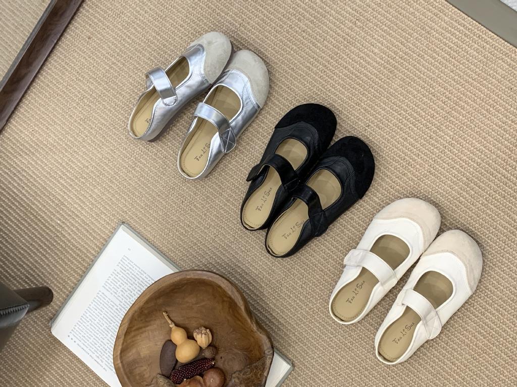 Vintage Mary Jane Schuhe Damen 2025 Sommer neue Klettverschluss Ballerinas mit Röcken Doudou Schuhe