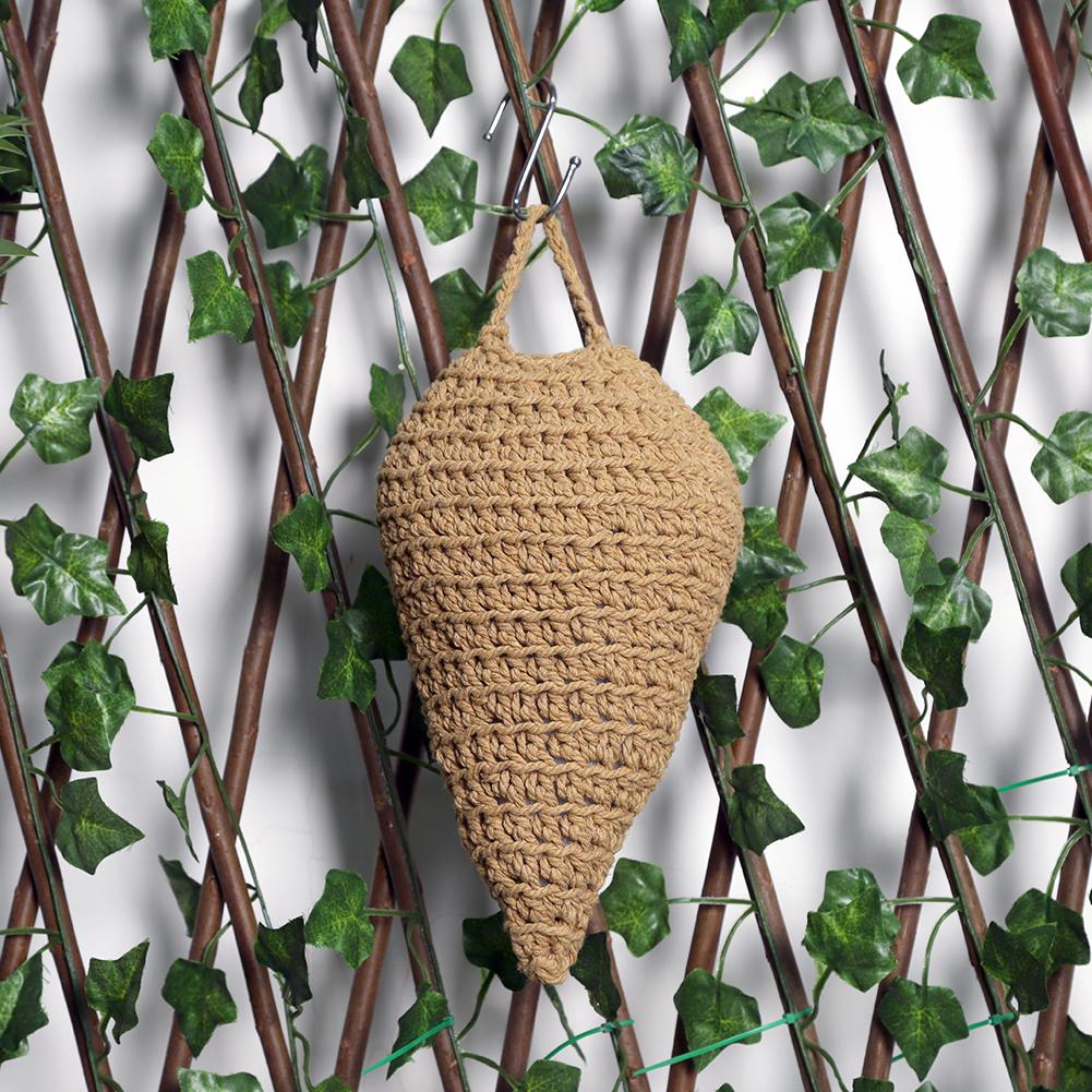 Crochet Wasp Nest Decoy Faux Hornets Nest Repellent with Hook Hanging Wasp Nest Decoy Wasp Nest Trap for Patio Yard