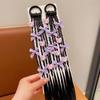 Kuromi Braided Hair Ties for Girls - Sweet Cool Boxer Braids & High Ponytail Hair Accessories.
