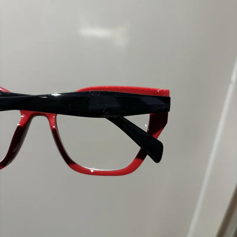 Trendy Luxury Large Frame Cat Eye Presbyopia Glasses Full Frame Premium Color Blocked Women's Fashion Glasses Anti-Blue Light