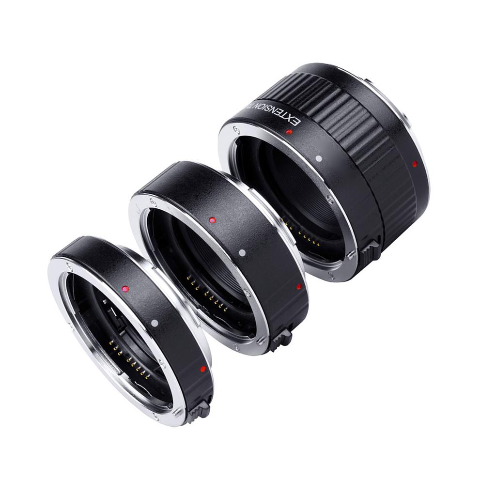 Auto Focus AF TTL Extension Tube Ring 12mm 20mm 36mm Set Metal Mount with Covers for Canon EF EF S 35mm Lens DSLR Camera