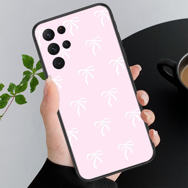 

Pink Bow Tie Funda Phone Case For Samsung Galaxy A55 A16 A56 A36 A23 A35 A15 A53 A54 A33 A34 A25 A05S A52 A52S A14 A13 A71 A15
