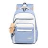 Schoolbag Large Capacity Junior and High School Student Schoolbag Multi-compartment Light and Simple Backpack Premium Sense Solid Color Casual