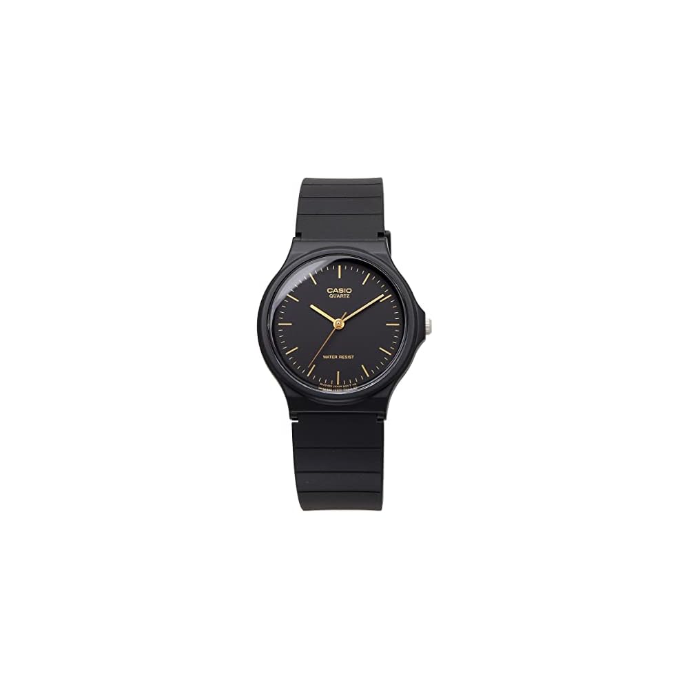 Casio MQ-24-1EL Analog Watch Unisex Black Gold with Resin Band 38mm