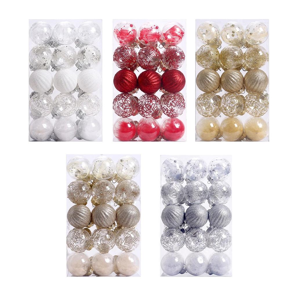 30Pcs Christmas Ball Ornaments Xmas Hanging Tree Decorations Pendants for Holiday Decor