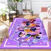 Custom 1Pc Anime Girl Birthday Celebration Flannel Personalized Rug Non Slip Floor Mat Soft Carpet for Living Bedroom Office Home Decor Gift