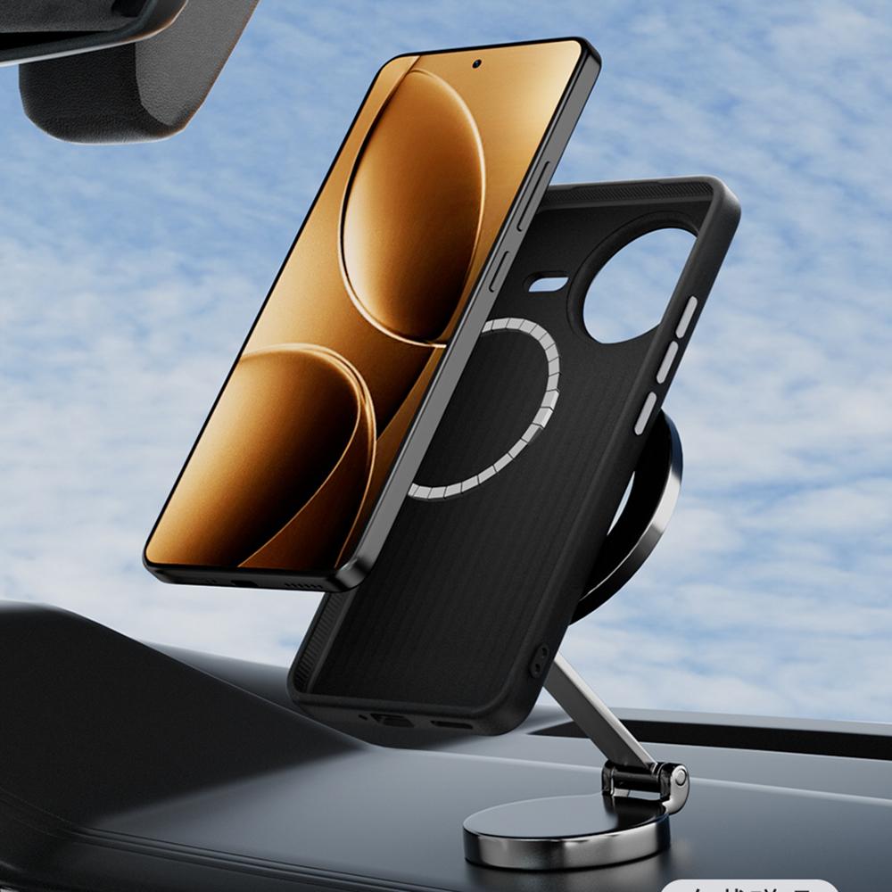 ABEEL For Xiaomi Poco F7 Ultra 5G/Redmi K80 Pro 5G Case Compatible with MagSafe Carbon Fiber Texture Back Cover