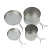 Belmont BM-094 Titanium Cookware 4-Piece Set (with Case) Made In Tsubame-Sanjo, Silver