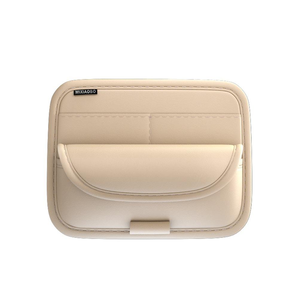 Multi-Pocket Car Sun Visor Glasses Case Pu Leather Sunglasses Storage Bag New Card Holder  Car