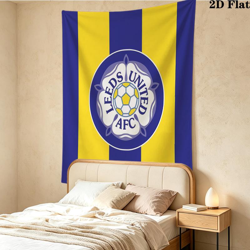 Leeds Football Club Wandteppich Ästhetischer Wandbehang Bedruckter Stoffdecke Dekorative Wandteppiche Für Schlafzimmer Wohnzimmer Heimdekoration