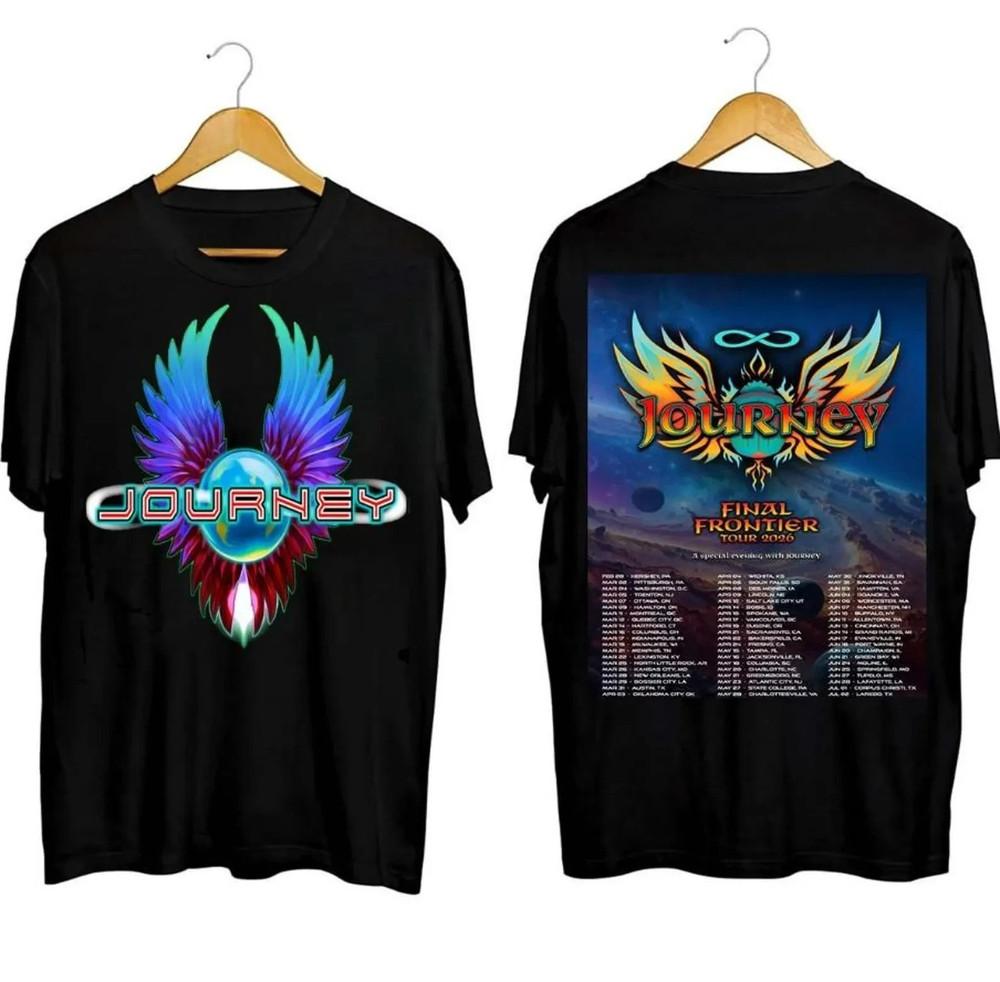 Journey Band Final Frontier Tour 2026 T-Shirt Fan Gift Rock Concert Merch S-5XL Unisex T-Shirt M
