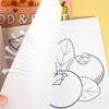 40 Pages Food Fruit Coloring Book Cartoon Doodles Creative Art Activity Kids Drawing Painting Toy