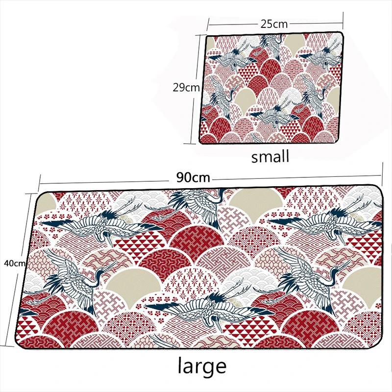 Japanese Style Desktop Mat XXL Large Office Keyboard Mouse Mat Art Mouse Pad Carpets Rugs Mouse Gamer Mousepad for Laptop