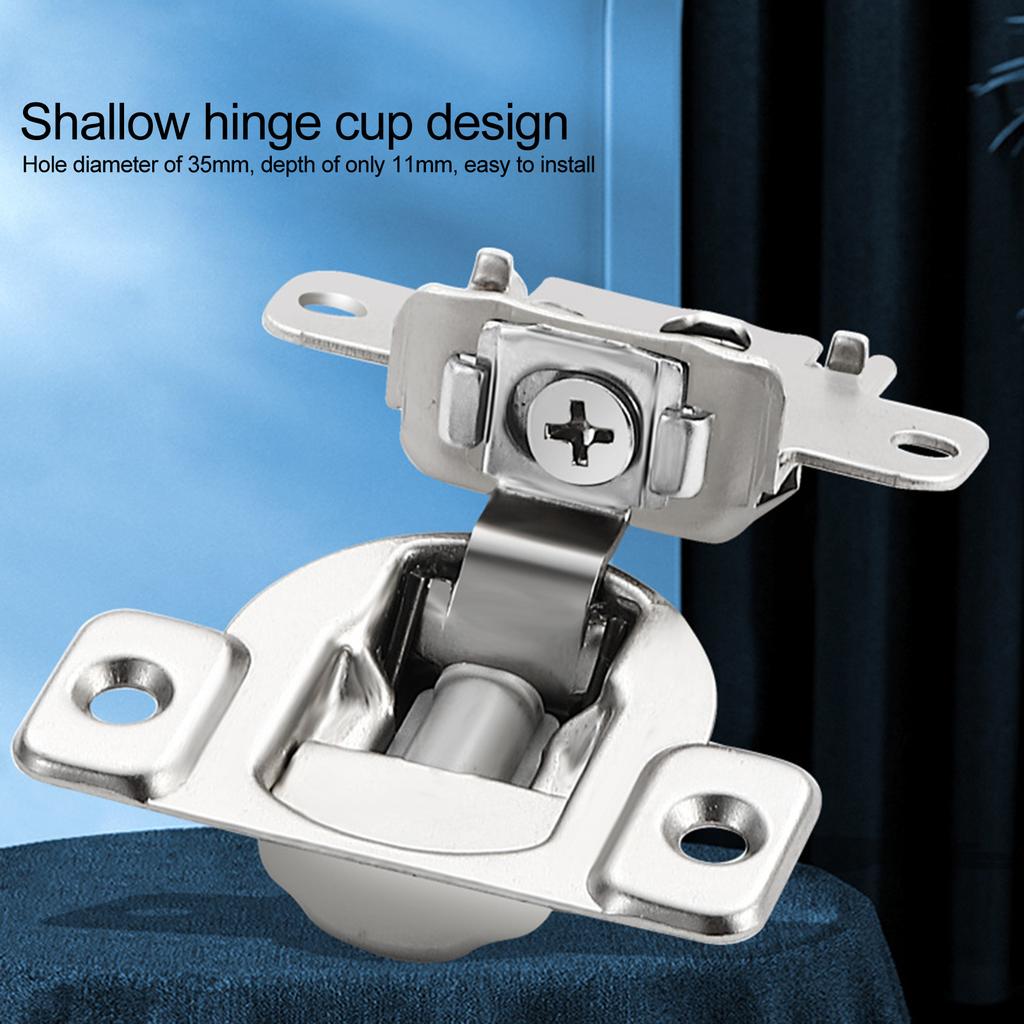 Invisible Interior Door Hinges Hydraulic Damping Buffering 3D Adjustable Short Arm Hinge for Cabinet Closet Wardrobe