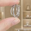 1 Pair Gold/Silver Hoop Earrings for Women, Chunky Triple Split Hoop Earrings, Multi Hoop Statement