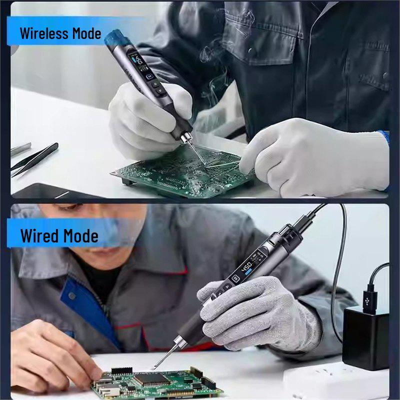FNIRSI HS-03 Wireless Electric Soldering Iron - Constant Temperature, Compact for Household Repairs