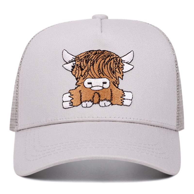 Cute Yak 3D Printing Women Men Outdoors Baseball Cap Summer Shading Breathability Hip Hop Mesh Cap Trucker Hat