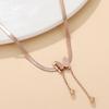 Stainless Steel Frosted Butterfly Pendant Necklace Bracelet Fashionable Niche Titanium Steel Tassel Necklace Women Jewelry