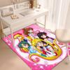 Cute Cartoon Theme Sailor Moon Tsukino Usagi Cartoon Rug Multifunctional Household Anti-slip Decorative Door Mat, Outdoor Floor Mat, and Carpet Y8