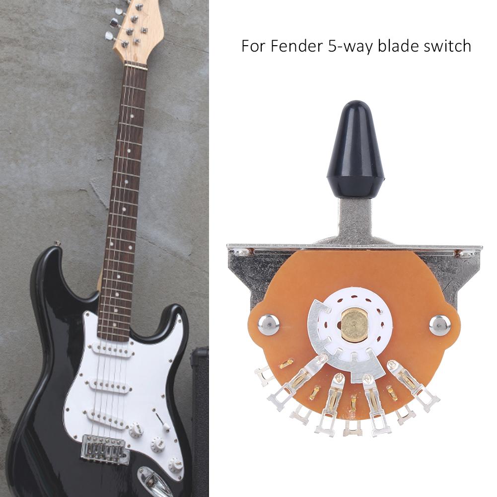 5Way Electric Guitar Switch Metal Plastic with Screws Musical Instrument AccessoriesBlack