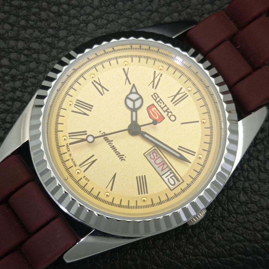 REFURBISHED VINTAGE SEIKO 5 AUTOMATIC JAPAN MENS ROMAN FIGURE WATCH A442087-1