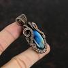 Labradorite Pendant Copper Wire Wrapped Pendant Gemstone Pendant Beautiful Copper Jewelry Handmade Pendant Wire Wrap Jewelry Gifts For Him