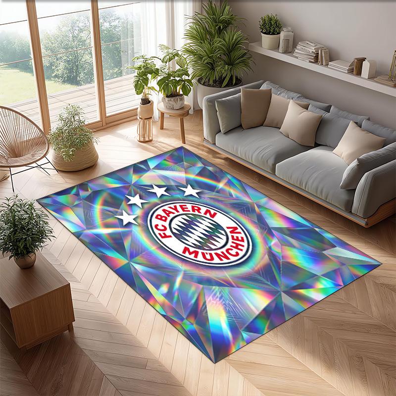 Bayern Munich Printed Flannel Area Rug Non Slip Soft Polyester Floor Carpet Indoor Decor Mat for Bedroom Living Room Sofa Game Room Home Decoration