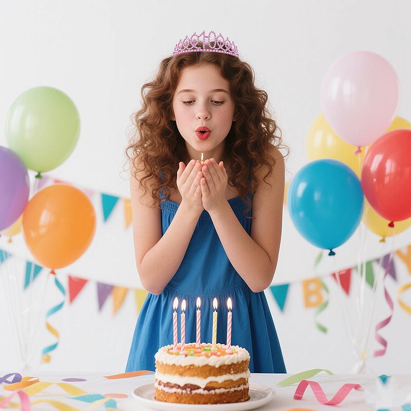Girls Birthday Party Princesses Crowns Alloys Adjustable  Headbands For Birthday Celebrations