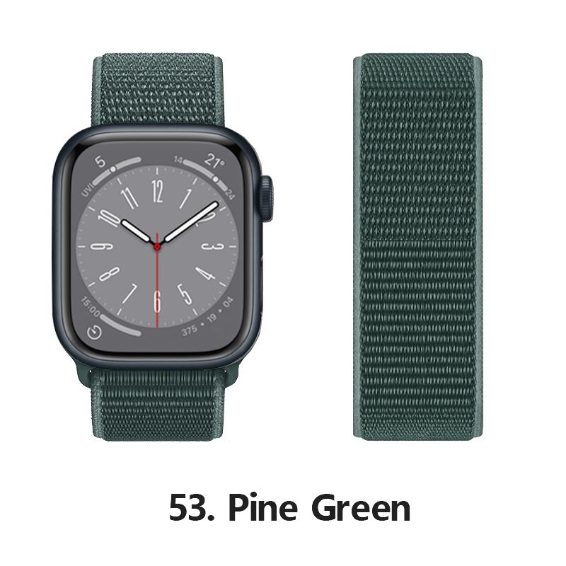 Nylon Strap For Apple Watch 10 Bands 46mm 44mm 40mm 45mm 41mm 49mm 42mm 38mm Bracelet Correa iwatch Series 8 se 7 6 3 9 11 40 mm